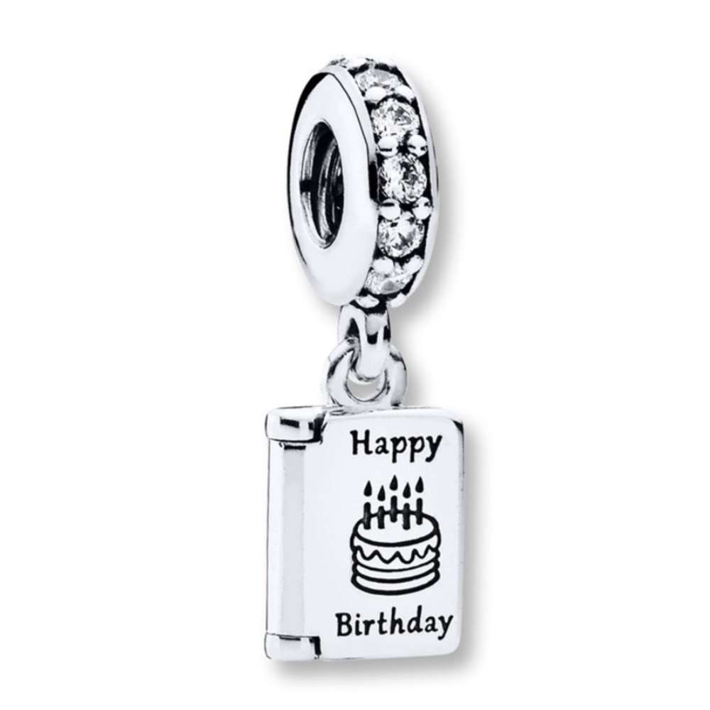 Retired Pandora Happy Birthday Card Dangle Charm